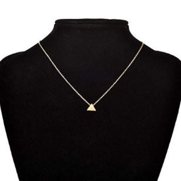 Single Triangle Necklace (Gold) - Picture 2 of 7